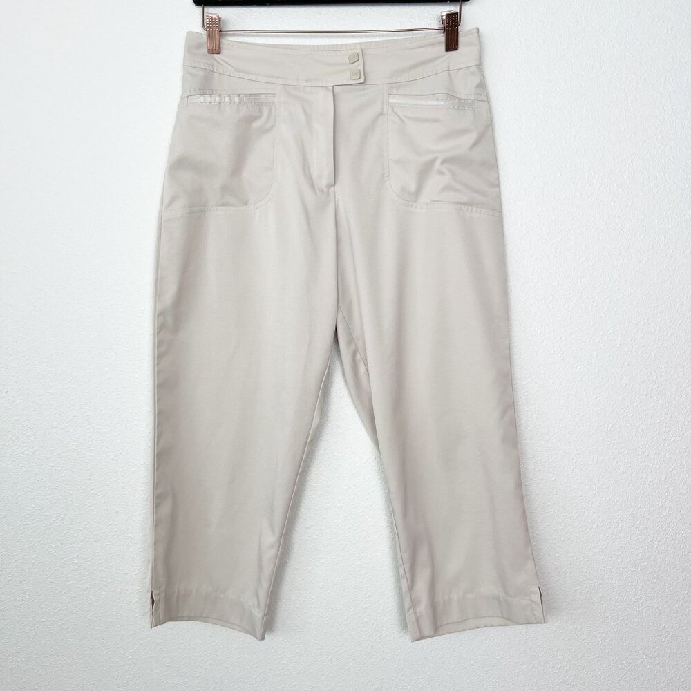 Tail Golf Womens 6 Tan Athletic Cropped Capri Pants